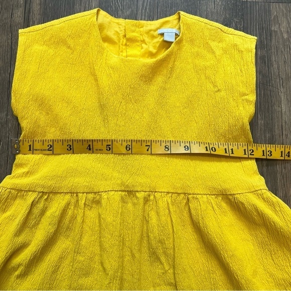 COS Girls Short Sleeves Round Neck Yellow Dress Size 2 - Picture 3 of 9